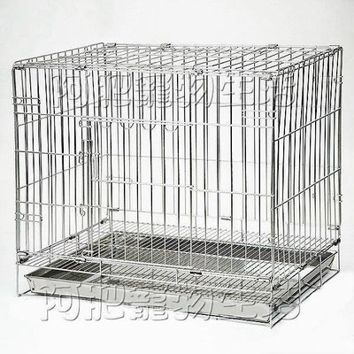 【阿肥寵物生活】【免運費】2.5 呎白鐵摺疊籠 ／ 收放簡單不佔空間