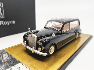 汽車模型 車模 收藏模型1/43 勞斯萊斯 幻影 V Hearse 1963 棺材車靈車