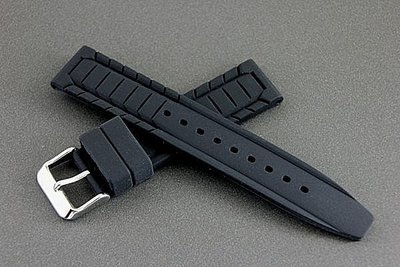 來來錶帶配件 /絕佳手感silicone strap 高質感特殊鋼帶紋替代原廠錶帶20mm高質感矽膠錶帶 seiko