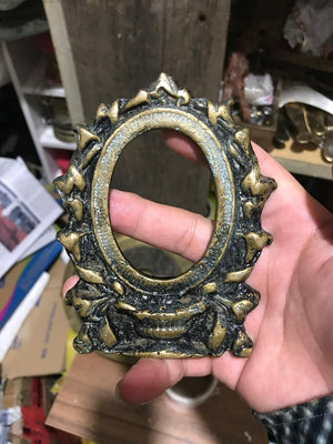 【二手】歐洲銅相框銅鏡框44552【如意坊】擺件  老物件 老貨