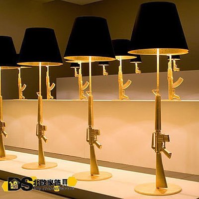米可家飾  loft工業風格設計師復刻FLOS Gum Lamp創意造型獵槍狙擊槍落地燈 立燈 ak47 裝飾
