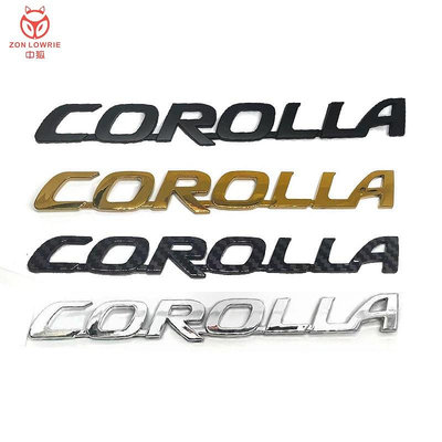 17cm*2cm  Toyota豐田卡羅拉COROLLA 尾車標 Altis 車標誌TOYOTA字標後尾備廂車貼