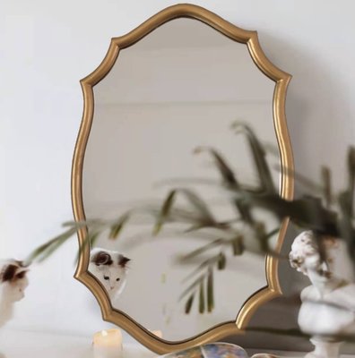 特賣-Gemini家居:歐式梳妝鏡簡約美式浴室鏡復古大號化妝鏡臥室壁掛LED燈防霧鏡子