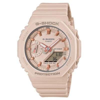 全新 CASIO 卡西歐 G-SHOCK 簡約輕薄 櫻花粉 八角形錶殼 GMA-S2100-4A 歡迎詢問