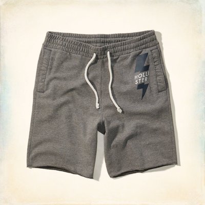 【Hollister Co.】Hollister Fleece Jogger Shorts男海鷗休閒棉褲--現貨M