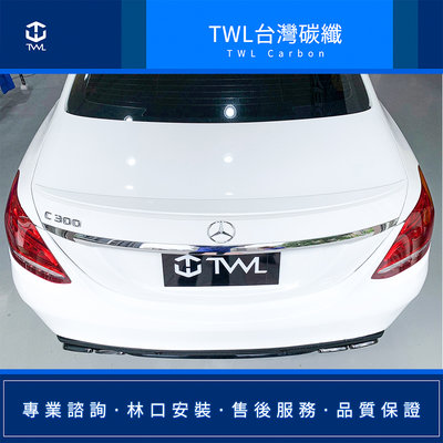 TWL台灣碳纖 Benz W205 AMG款 4門 素材 鴨尾尾翼 ABS材質 C200 C180 C250