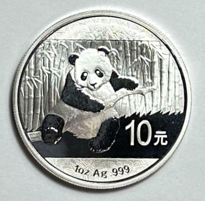 A474 2014年中國熊貓1盎司銀幣 附壓克力盒