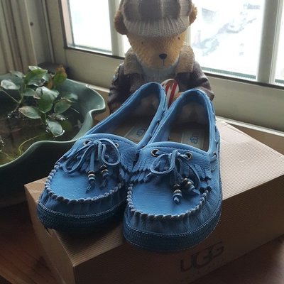☆nico小筑☆ugg 藍色平底鞋-6.0...專櫃正品