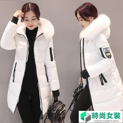 M--4XL 棉服女外套新款冬季韓版緊身羽絨棉衣女中長款大尺碼外套女發熱衣-時尚女裝