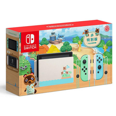 任天堂日版Nintendo switch 動森限定主機包裝盒4419