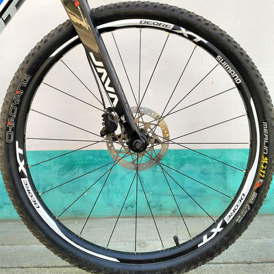 XT M785山地車自行車輪組輪圈反光貼紙多色防水24/26/27.5/29寸