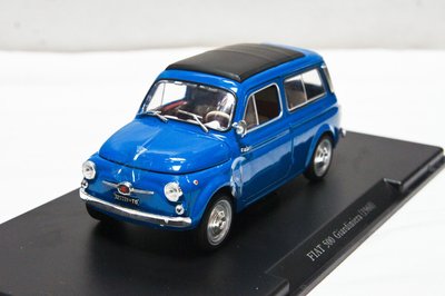 【現貨特價】1:24 LEO Fiat 500 Giardiniera 1960 藍色 ※全開版※