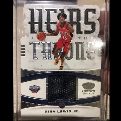 2020 crown royale Heirs to the throne Kira Lewis JR. RC jersey