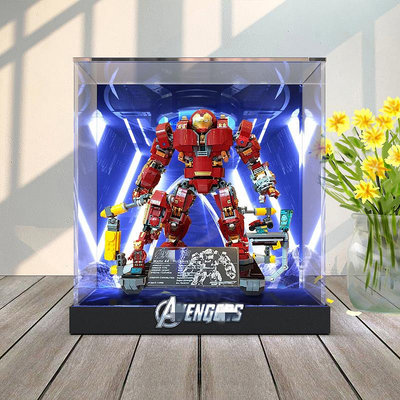 亞克力防塵盒適用樂高76105反浩克裝展示模型玩具透明~芙蓉百貨