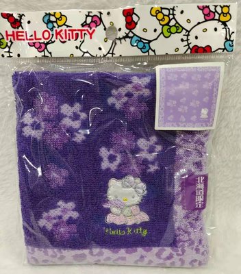 日本北海道限定HELLO KITTY刺繡方巾