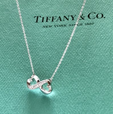 Tiffany &amp;Co. 附原廠盒 18k白金 鑽石 infinite 項鍊