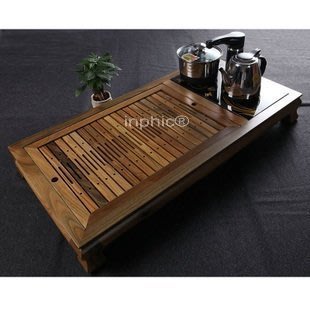 INPHIC-茶具 電磁爐茶盤 茶海綠檀木 茶托盤花梨木 木製茶盤木質 茶盤實木大款