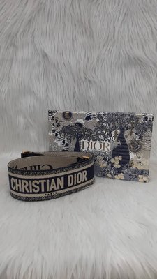 Christian Dior S8540 CBTE 深藍 帆布 刺繡 替換 肩背帶