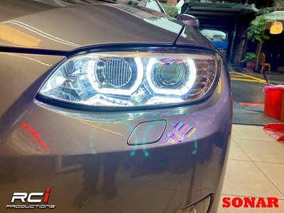 RCI 專賣店 BMW E92 M3 大燈 E93 U型導光 LED光圈 魚眼大燈組 原廠HID對應