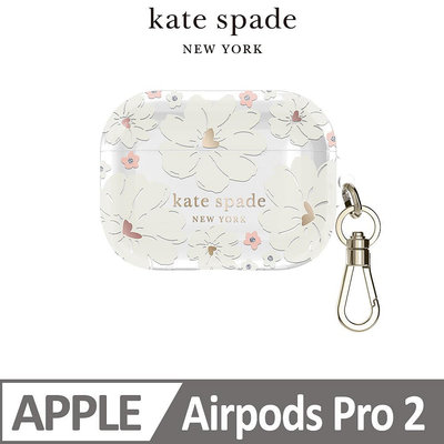【kate spade】AirPods Pro (第 2 代) 保護殼套 純白牡丹