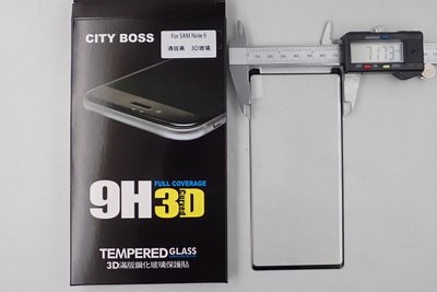 貳 CITY BOSS 三星 NOTE9 N9 N960F 3D滿版 鋼化玻璃 NOTE9 曲面滿膠黑色