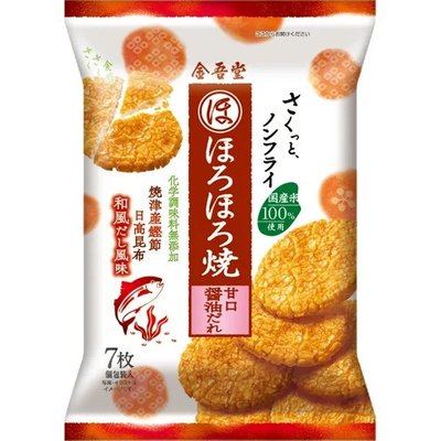 【享吃零食】日本 金吾堂製菓 甘口醬油米果/燒仙貝-醬油風味