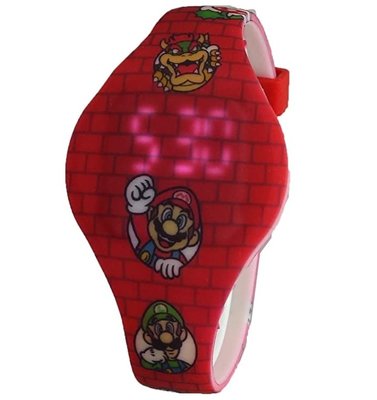預購 美國帶回 Super Mario 超級瑪利兄弟 電子錶 Lcd 發亮 粉絲最愛 生日禮 學習手錶 禮盒 聖誕禮