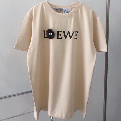 現貨外貿LOEWE羅意威龍貓聯名系列煤球刺繡情侶短袖T恤最新款明星同款熱銷