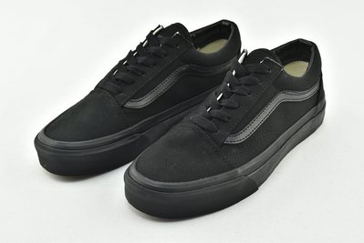 【正品】VANS OLD SKOOL 基本款 全黑 黑色 低筒 麂皮 帆布 男女鞋 街頭滑板鞋 復古休閒鞋