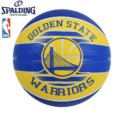 貝斯柏~斯伯丁SPALDING 橡膠7號籃球 NBA 金州勇士隊徽籃球 室外球 SPA83515 特價$549/個