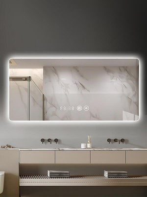 鏡家用led浴室鏡子壁掛墻式帶燈衛浴鏡衛生間廁所防霧無銅鏡