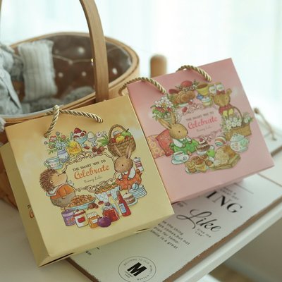 Bunny Lulu禮物包裝小號手提袋紙袋烘焙禮品袋節日包裝手提紙袋子#喜糖盒 #伴手禮盒 #包裝盒