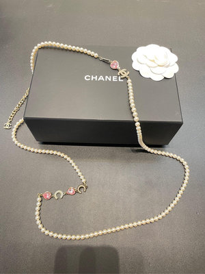 Chanel 香奈兒 愛心coco項鍊 珍珠項鍊毛衣鍊裝飾鍊