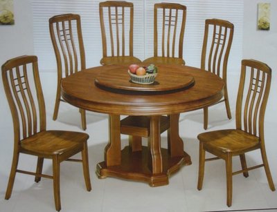 【南台灣傢俱】4.5尺全實木柚木圓型餐桌***原價$16000,超低特價$12200元
