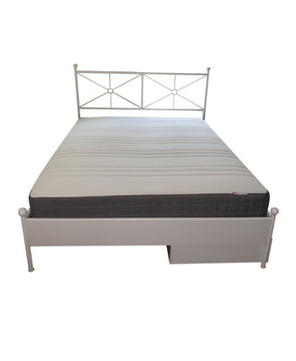 宏品全新二手家具電器 A060104*5x6.5白色床架(含床墊) 臥室家具 床底 床架 床邊櫃 衣櫃 中古傢俱冷氣空調