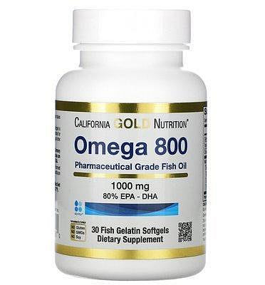 現貨 California Gold Nutrition CGN  Omega 800 濃縮魚油  30粒
