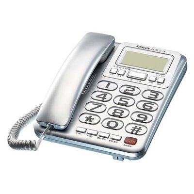 ✿國際電通✿SANLUX 台灣 三洋 TEL-857 超大鈴聲 大字鍵 來電顯示 免持撥號 單鍵記憶 有線電話 來電保留