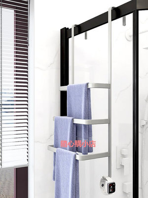 精品浴室毛巾架免打孔淋浴房玻璃門掛架廁所浴巾架毛巾桿衛生間置物架