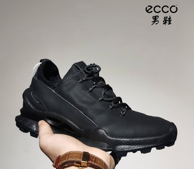 新款 ECCO biom 男 健步鞋 休閒鞋 ECCO戶外鞋 越野鞋 登山鞋 一體註塑成型 牛皮鞋面 經久耐穿 防滑底