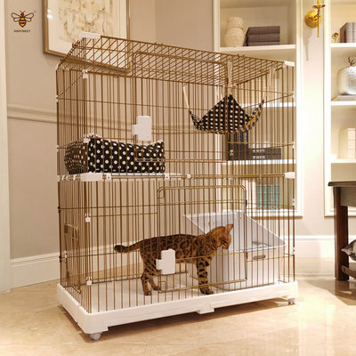 貓籠挪威森林貓籠子超大自由空間貓別墅室內家用二層三層貓舍貓咪用品