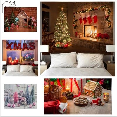 牆壁裝飾 聖誕樹掛布 christmas 氣氛 ins風 北歐風掛布掛毯 耶誕掛布背景布 聖誕節掛布 牆壁掛毯 牆布壁布-好鄰居百貨
