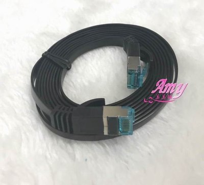 【AMY美美舖】網路線 CAT6 超薄扁線黑色 3M