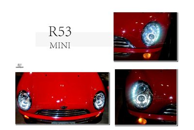 小傑車燈精品--全新 MINI R53 R50 R52 COOPER MINI ONE 晶鑽 R8燈眉 大燈 頭燈