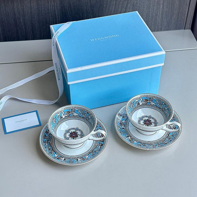 小Z代購#WEDGWOOD絲綢之路系列兩杯兩碟動物圖騰茶杯咖啡杯歐式風餐具茶具禮物