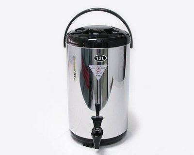 一鑫餐具【牛88日式茶桶 12公升 只有黑色】保溫茶桶飲料桶冰捅保熱桶紅茶桶儲冰捅保冰桶