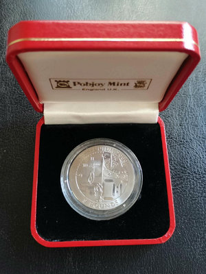 【二手】 直布羅陀 1999年 5鎊 千禧年鈦紀念幣 盒裝帶證書 品相177 錢幣 硬幣 紀念幣【明月軒】