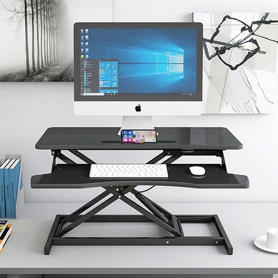 下殺 站立式可升降電腦桌折疊筆記本電腦支架桌上桌移動站立辦公工作臺