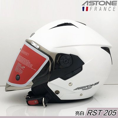 免運 ASTONE 安全帽 RST 205 亮白 內藏墨鏡｜23番 輕量化 半罩式 3/4罩 耳機孔位 彈跳插釦