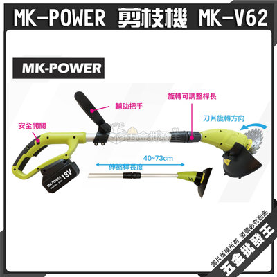【五金批發王】MK-POWER 充電式割草機 MK-V76 全配組【單2.0+充電器】割草機 除草機 園藝好幫手
