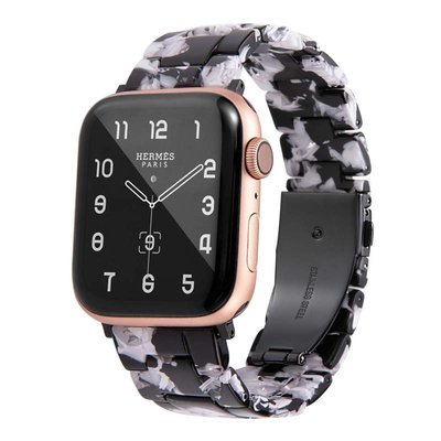 促銷打折 錶帶 手環 適用iwatch5/641mm樹脂表帶蘋果手表845mm時尚腕帶SE潮